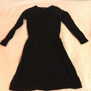 American Eagle Knit Dress with Lace Shoulders